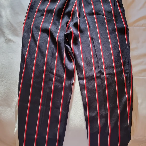 Ralph Lauren Navy Striped Dress Ankle Pants - Picture 3 of 6